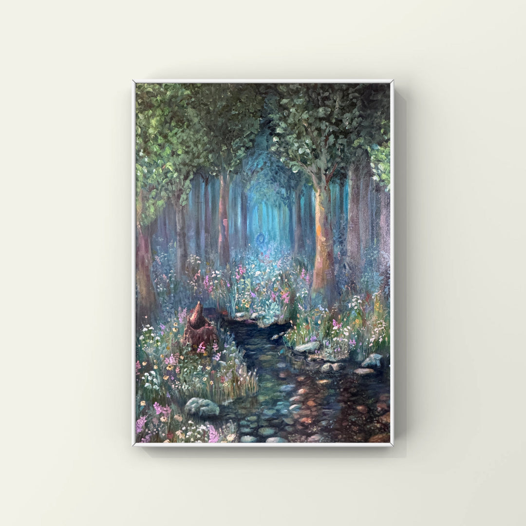 Watercolor painting of a waterfall. Michelle Passey, Artist.