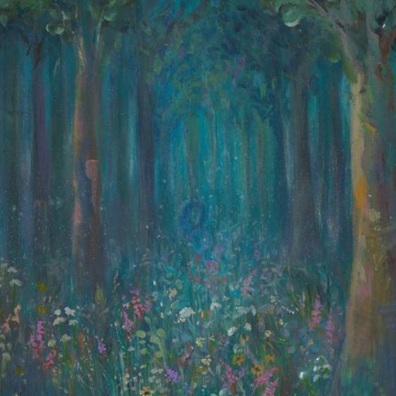 Image of Close-up of Michelle Passey Studio's original mixed-media acrylic painting 