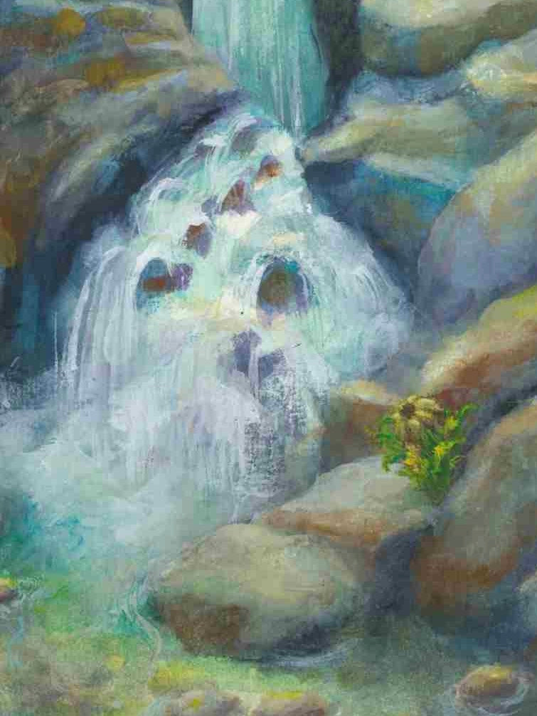 Image of Where Water Flows, Life Blooms - Painting Original Watercolor PaintingMichelle Passey Studio