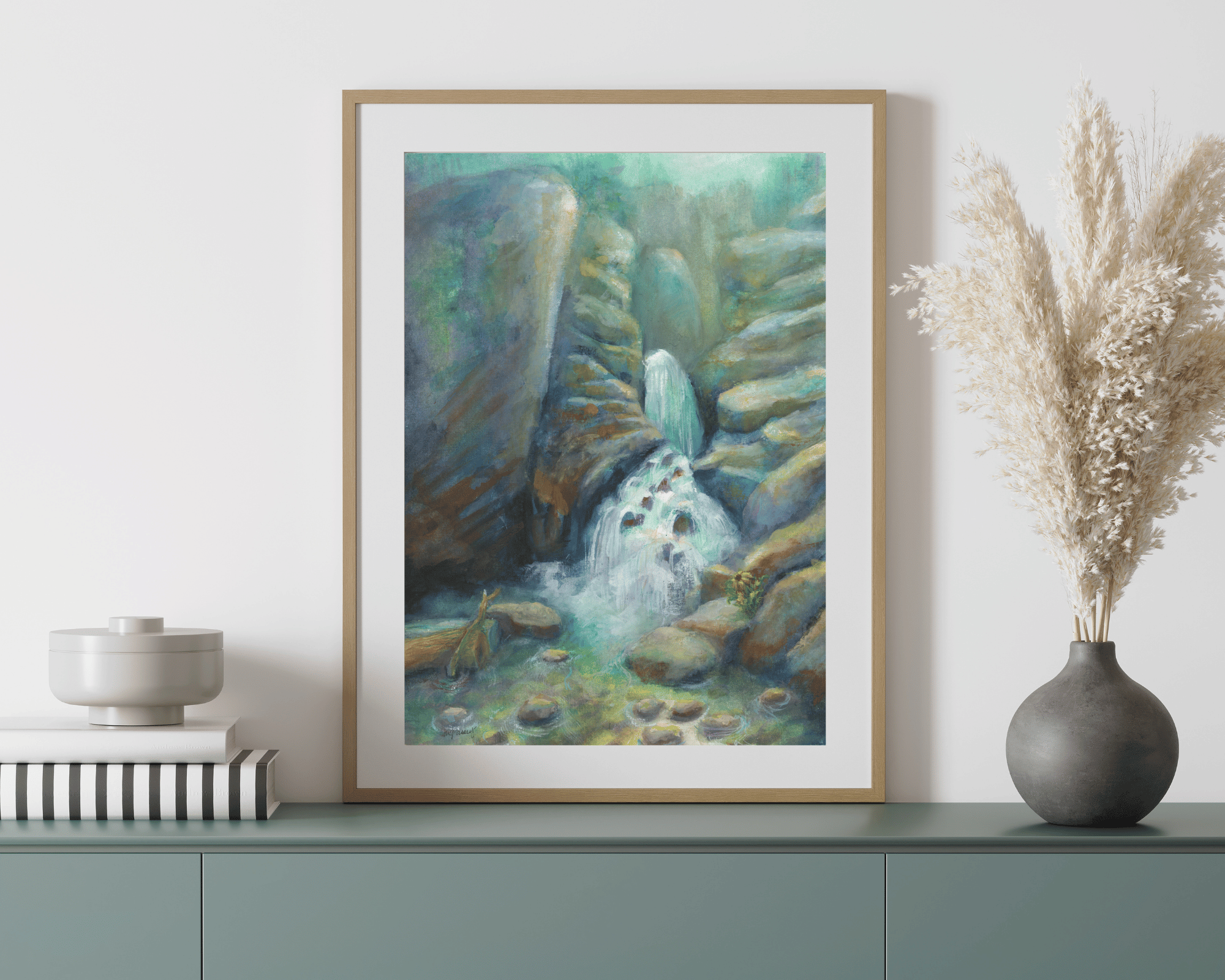 Image of Where Water Flows, Life Blooms - Painting Original Watercolor PaintingMichelle Passey Studio